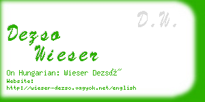 dezso wieser business card